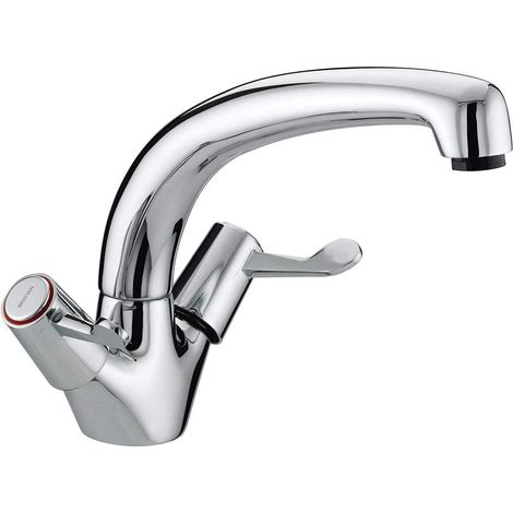 Bristan Value Kitchen Sink Mixer Tap Double Lever Single Flow Chrome (1/4)