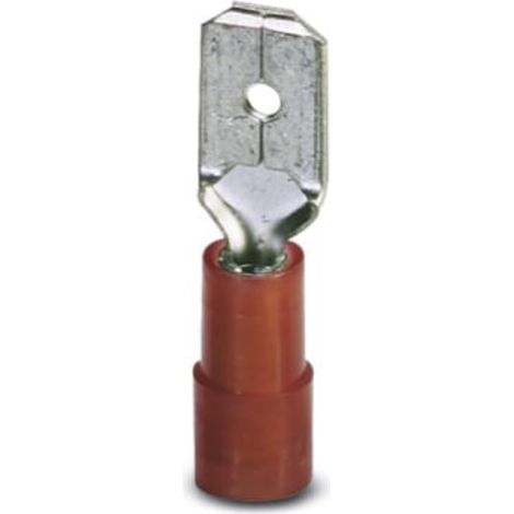 Phoenix Contact 3240058 Flachstecker Steckbreite: 6.3 mm Steckdicke: 0.8 mm 180 ° Teilisoliert Rot
