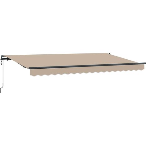 Maison Exclusive - Ausziehbare Markise Beige 400 x 200 cm Stoff (1/5)