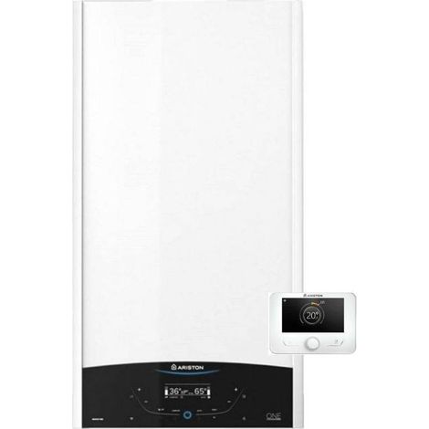Ariston Chaudière à Condensation Genus One+ Net 35 kW Méthane/GPL Wi-Fi Complète avec Kit Fumée Classe A+  ADAPTATEUR DE DÉDOUBLEMENT