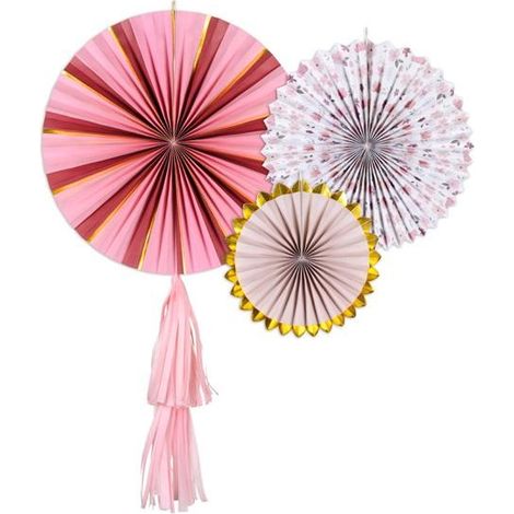 Rosette decorative Fiori, mix, 26-43 cm (1 confezione / 3 pz.)
