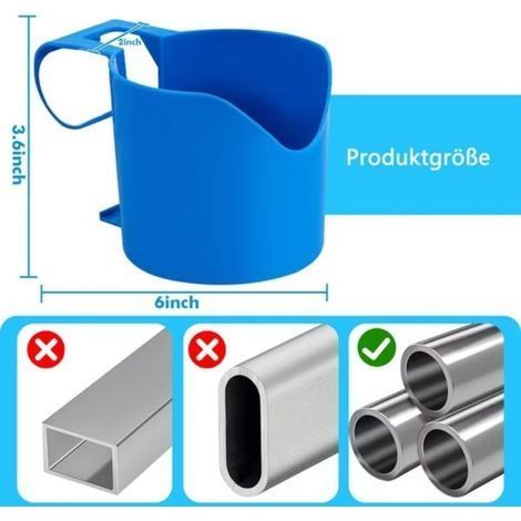 Lot de 4 porte-gobelets pour piscine, porte-gobelets d'extérieur - stable, pratique, se fixe à la piscine