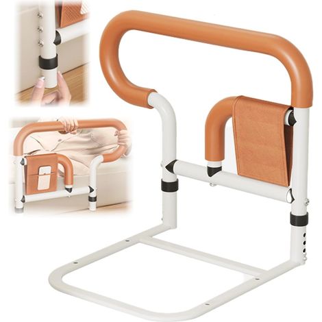 Barrière De Lit Pour Personnes Âgées Et Adultes,Barrière De Lit Adulte De Sécurité Avec Sac,Aide Au Lever Antidérapante Avec 2 Accoudoirs Convient Aux Femmes Enceintes,Aux Enfants,Aux Personnes,Etc. (1/5)