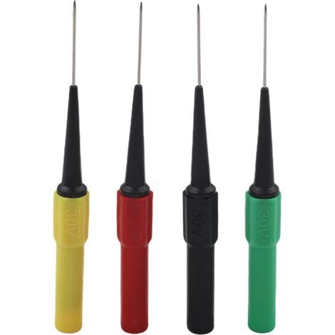 test probes, unbreakable tips, repair banana plugs, multimeter pole, replaceable needle for electric vehicle applications, 4 mm - AquaForge (1/5)