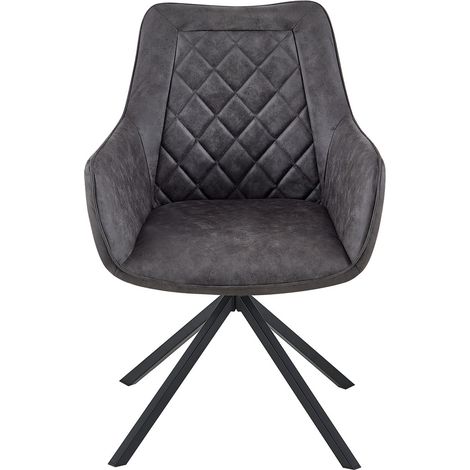 Poltroncina girevole Aeron in ecopelle antracite (1/3)