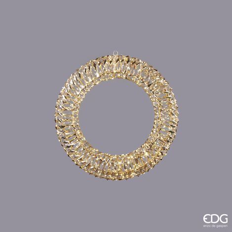 Corona natalizia in metallo con luce LED calda per decorazioni natalizie -Ø 50 cm (1/4)