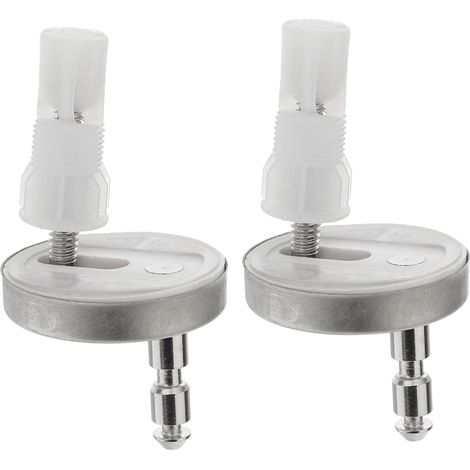 Kit de Fixations pour Abattant Wc Charnières en Nylon et Acier Inoxydable, 4 Pièces, Facile à Remplacer, Adapté pour Lunette de Toilette (1/5)