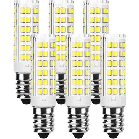 Ampoule LED E14, 9W, blanc froid 6000K, 240 lumens, culot à vis E14, non dimmable, sans scintillement, idéale pour plafonniers, hottes de cuisine, lampes de bureau, lot de 6. (1/5)