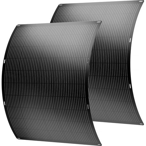 Set di 2 pannelli solari flessibili plug and play - 400 w "Urban center" - Nero (1/4)