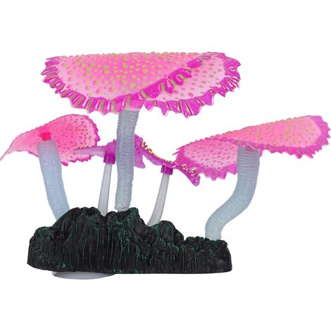 Corail artificiel en silicone, plante corallienne simulée pour aquarium, décoration paysagère rouge (1/5)
