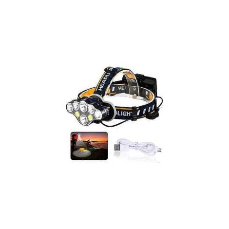 Lampada frontale ricaricabile, flessibile e ad alta luminosità impermeabile, con sensore di movimento e comoda fascia elastica ideale per gli amanti delle attività all'aperto. - Crezuo