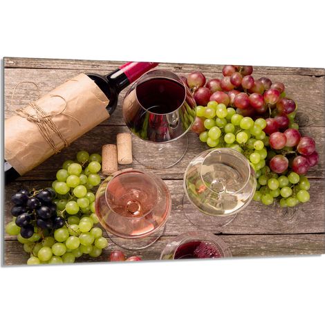 Glasschutzplatte für den Herd 80x52 Wein