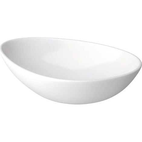 Cersanit Moduo - Lavabo da appoggio 57x37 cm, senza troppopieno, bianco K116-052