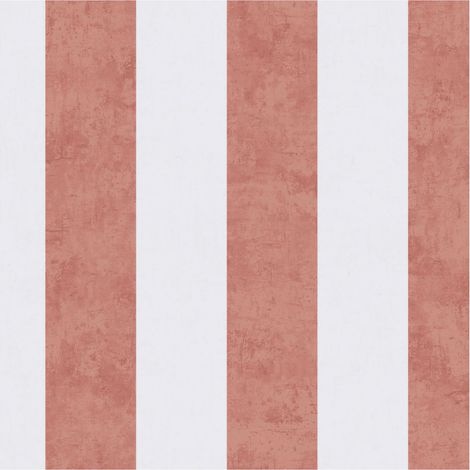 Stripes wallpaper wall Profhome 770786 non-woven wallpaper smooth with pattern for kids matt red cream red brown coral red 5,33 m2 (1/5)