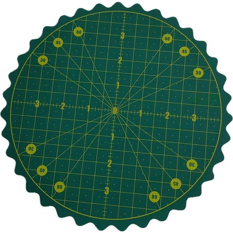 Tapis de couture auto-cicatrisant de 20 cm (8 pouces) avec quadrillage, rotation à 360° pour des coupes d'angle faciles – Indispensable pour votre atelier de loisirs créatifs (1/4)