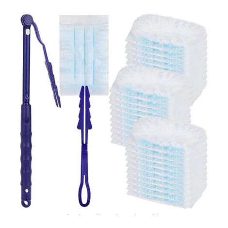 52 Pièces pour Swiffer Plumeau Poussiere Recharge Kit, pour Swiffer Duster Recharge, avec 1 Poignée Plumeau, pour Le Bureau, de l'école, Domicile Retient la Poussière