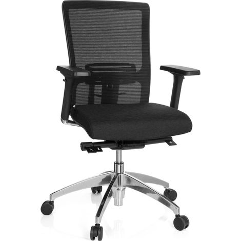 Bürostuhl / Chefsessel ASTRA BASE Netz schwarz/schwarz hjh OFFICE (1/5)