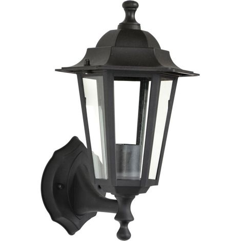 Applique Extérieure Montante 60W E27 Plastique Noire ELINA (1/2)