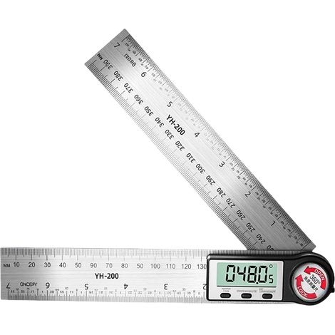 CCYKXA 200-mm-Digitalwinkelmesser aus Edelstahl mit hochpräziser LCD-Anzeige für Ingenieure und Schreiner mit hohen Präzisionsanforderungen (1/5)