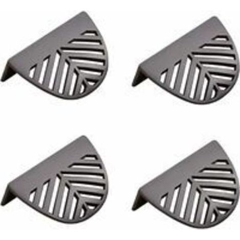 4pcs Forme des Feuilles Cabinet Pulls Laiton Doré Poignées De Meubles De Cuisine Porte De Cuivre Tirettes De Tiroir-Noir (1/5)