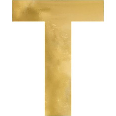 Letra de espejo ''T'', dorada, 48x60 cm (1/3)