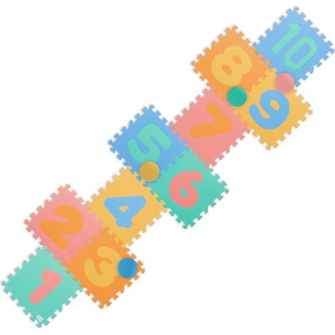 Tapete de rompecabezas con numeros