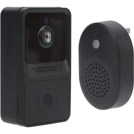 Sonnette sans Fil avec Caméra, Sonnette WiFi Extérieure avec Carillon, Détection de Mouvement PIR, Audio Bidirectionnel, Sonnette Video Doorbell (1/4)