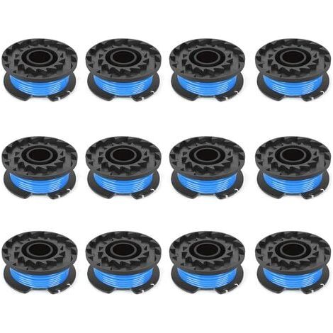 Carrete de repuesto Poweka compatible con cortadoras de césped serie 4 de 24 V G24LT25, G24LT, G24LT28 y G24LT30M de 1,65 mm de diámetro. 8 m de hilo por carrete, 1,65 mm (10 carretes). (1/4)