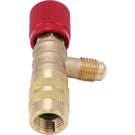 Soupape de sécurité de charge de réfrigérant pour R22, R410, R134A et R404, filetage mâle 1/4 po et femelle 5/16 po (1/5)