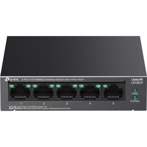 Unmanaged Switch TP-Link LS105LP 5x100 4x PoE+ 41W