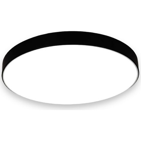 Plafoniera a led 70 watt rotonda lampada da soffitto nero lampadario a luce fredda 6500K (1/4)