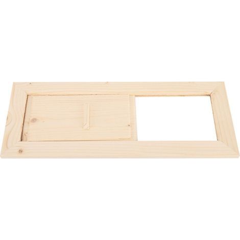 Grille d'aération rectangulaire en bois pour sauna et hammam (1/5)