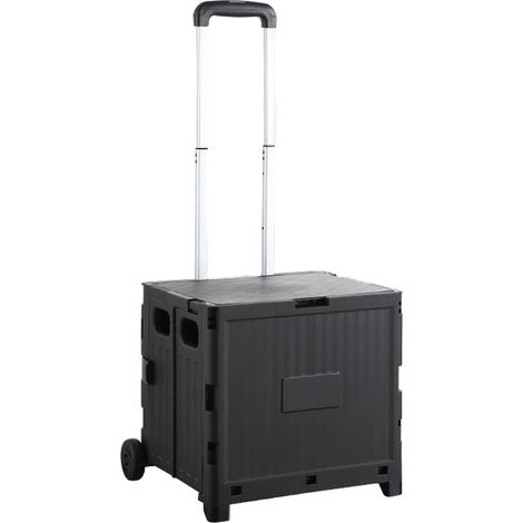Caddie pliant portable à main pour pique-nique camping chariot à légumes fruits coffre de rangement multifonction avec barre télescopique
