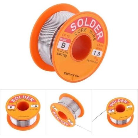 CEN bobine d\'étain à souder 63/37 Flux de fil de soudure de noyau de colophane 2% bobine de fil de soudure de fer à souder