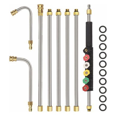 Barres d'extension pour nettoyeur haute pression, 4000PSI Pointes de Lance de Remplacement télescopiques Outils de Nettoyage pour Le Lavage des fenêtres de Toit - Définir facultatif