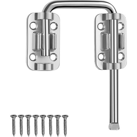 1 Pezzo di chiusura Porta Scorrevole, Lunghezza 100 mm, Serratura Porta con Viti, per le Camere da letto, Armadi, Cucina e Porte Scorrevoli (1/5)