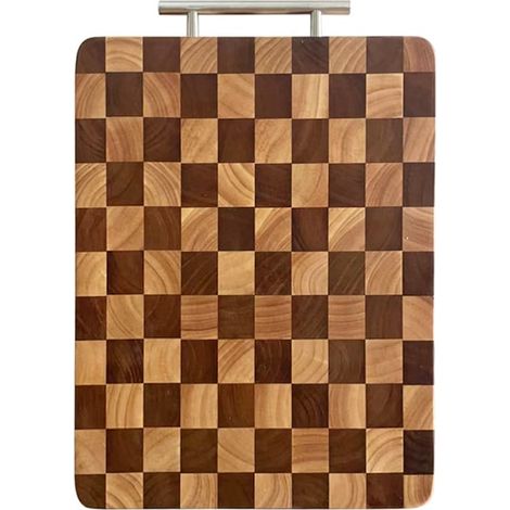 Planche à découper en bois massif, 40 x 30 x 3 cm, multifonctionnelle, aspect naturel (1/5)
