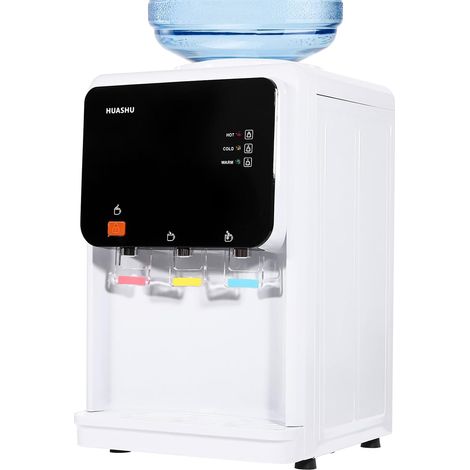 Fuente de agua eléctrica, fuente de agua fría y caliente para la oficina. Fabricada con cuerpo de PP y ABS. Apta para hogares y baños. (1/5)