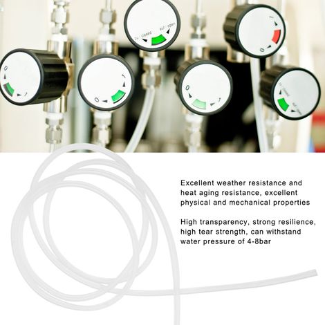 Tuyau souple en silicone qualité alimentaire 1 mètre, transparent, pour pompe péristaltique, dimensions 1x3mm, 2x4mm, 3x5mm (1/5)