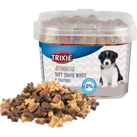 Trixie Junior Weiche Snackknochen mit Kalzium, Hundeleckerli 140 g (1/3)