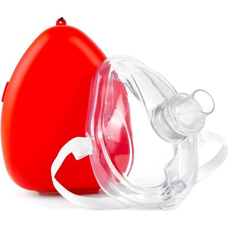 CPR Resuscitation Mask, Pocket Cardiopulmonary Resuscitation Face Shield, Personal Respiratory Protection Mask with One Way Valve for Adult and Child (1/5)