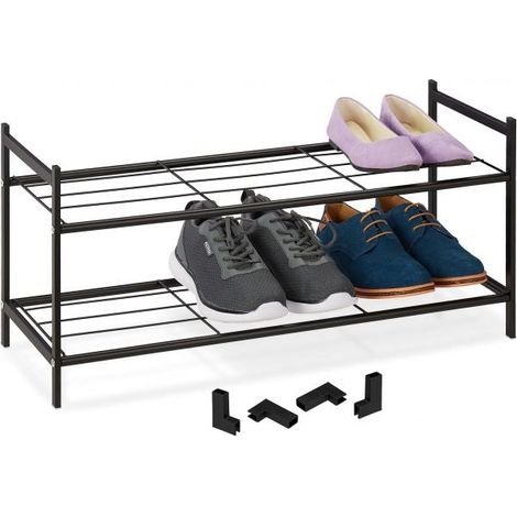 Scaffale per scarpe impilabile con 2 ripiani 88 (1/5)