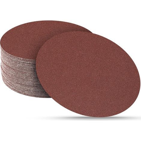 30 Pièces Disque de Ponçage, 180 mm Rond Disques Abrasifs à Non Trous Papier Poncer à Grain 120 pour Ponceuse Murale Girafe (1/5)