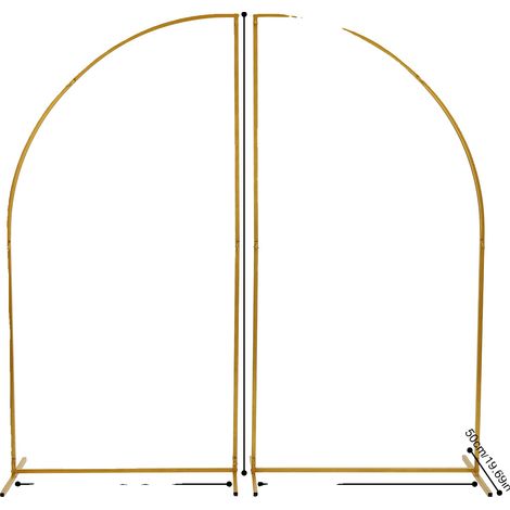 Support d'Arche de Mariage, Cadre Métallique Durable, Décor Personnalisable, M, Or (1/2)