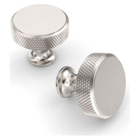 Gemusterte Möbelknöpfe – passend für verschiedene Möbelstile, Schränke, Weinkeller usw. – 10er-Set, silberfarben (1/3)