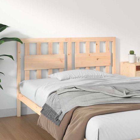 vidaXL Cabecero de cama madera maciza de pino 140,5x4x100 cm (1/5)