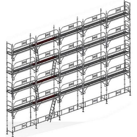 Lot échafaudage de façade Ø 45 mm - 160 m2 (1/2)