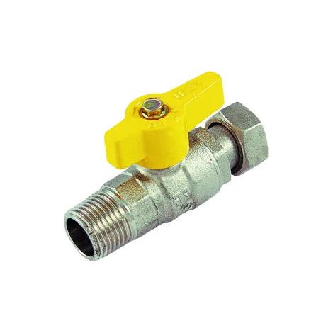 Tiemme - Valvola/Arresto A Sfera Gas Diritta 1/2" Con Girello