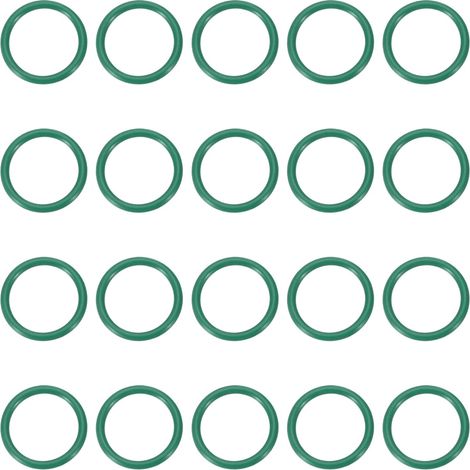 Joint Torique en Caoutchouc Fluoré 11x14x1.5mm(ID x OD x Largeur), 20PCS Joint d'Étanchéité Bocaux Remplacement pour Réparation Plomberie Valves Tuyaux Robinet Voiture Gaz, Vert (1/5)