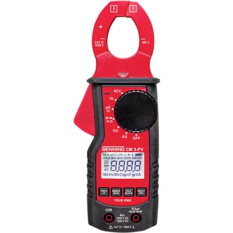 Benning CM 3-PV Pinza amperometrica, Multimetro digitale e alimentatore